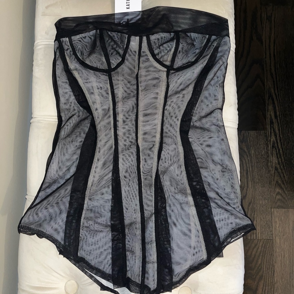 Kathryn Bowen Mesh Bustier Top